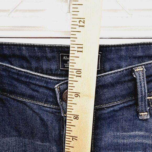 Abercrombie & Fitch Jeans Women's 28/6S Harper Ankle Blue Distressed Low‎ Rise - Picture 13 of 13